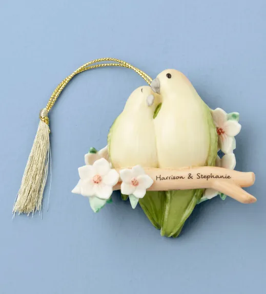 Personalized Love Birds Ornament